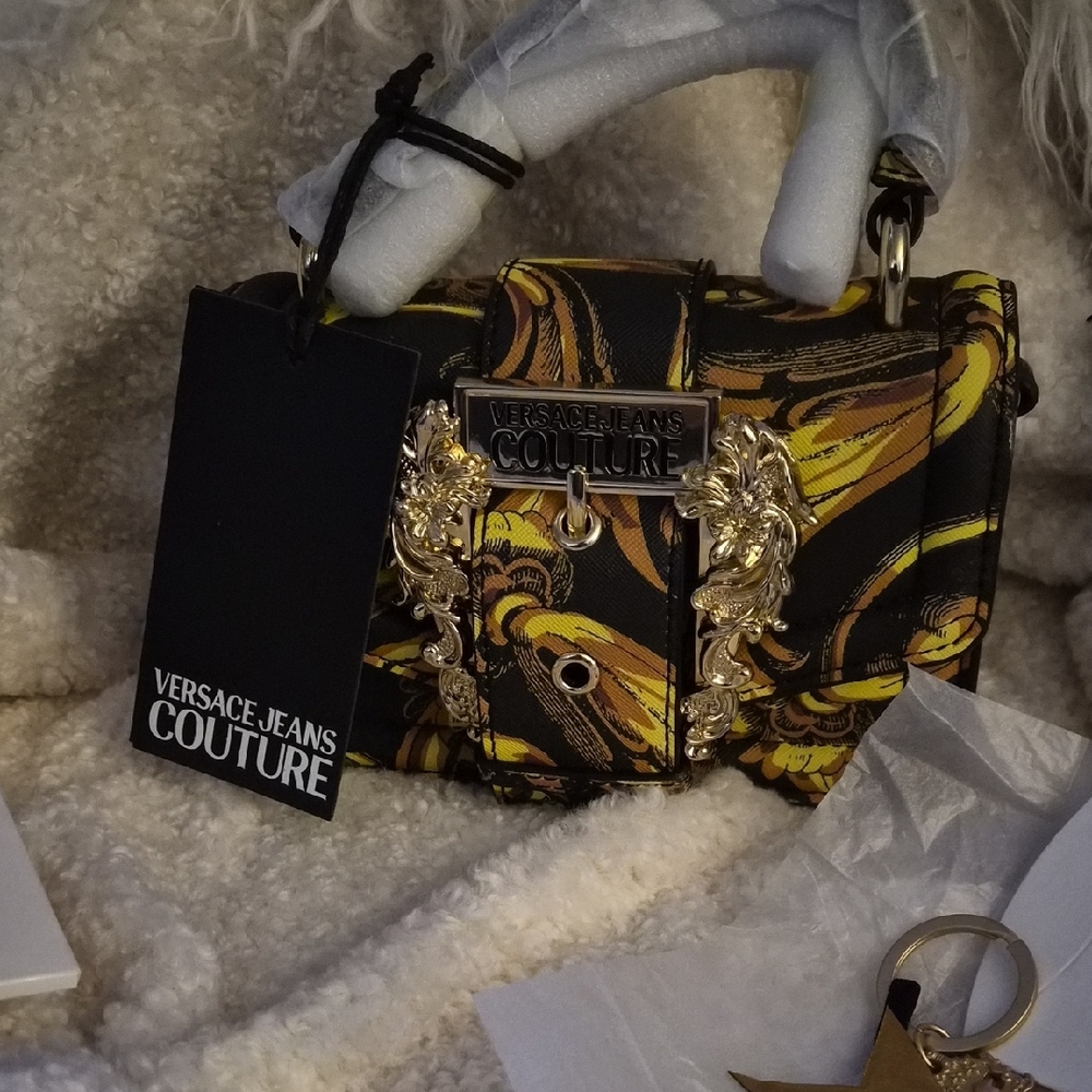 Versace Jeans Couture Mini Bag in Black and Gold